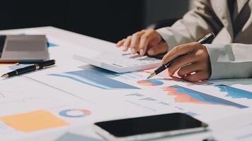 Business meetings to analyze investment strategies and brainstorm sales plans for a more profitable business. video