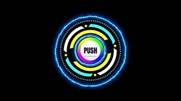 Circle animation push button templet 4k video