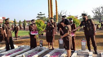 Sowing of flowers at the hero's graveyard, photo