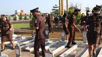 Sowing of flowers at the hero's graveyard, photo