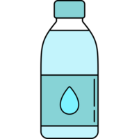Mineral water Illustration flat design isolated on transparent background png