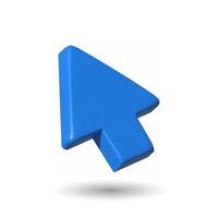3d Realistic Mouse cursor design illustration. 3d Cursor click icons. Arrow icon simple sign. vector