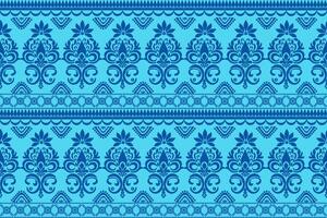 The abstract floral pattern of the ethnic design fabric is ideal for decorating items such as pillows or bags. Adds brightness and character to a space Can be used for both fashion and home decoration vector