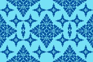 The abstract floral pattern of the ethnic design fabric is ideal for decorating items such as pillows or bags. Adds brightness and character to a space Can be used for both fashion and home decoration vector