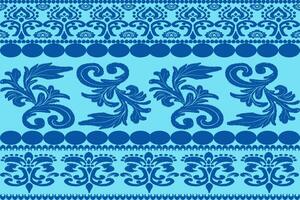The abstract floral pattern of the ethnic design fabric is ideal for decorating items such as pillows or bags. Adds brightness and character to a space Can be used for both fashion and home decoration vector