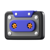 3d illustration of audio tape isolated png