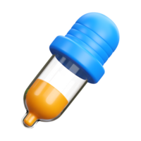 3d render of color picker icon illustration png