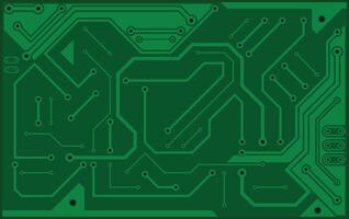 Circuit board, technology green background. Digital electronic texture, high tech pattern. vector