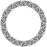 Wide round frame with ethnic pattern. Tribal decorative isolated elements, border, label for text vector
