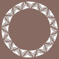 Ethnic round pattern, frame boarder with african ornament. Tribal texture, hand drawn circle design elements for branding, badge, print, sticker or background vector