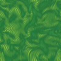 Seamless pattern. Abstract grunge texture with green wavy stripes. Creative background with distorted lines. Decorative striped design with distortion effect vector