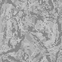 White camouflage. Urban camo halftone dots texture. Military pattern. Digital background vector