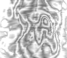 Ripple effect, wavy striped texture. Moire interference effect. Optical illusion art background. Monochrome glitch pattern vector