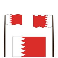 Kingdom of Bahrain Flag vector