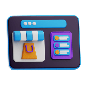 conectados compras digital marketing ilustração 3d png