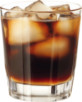 a glass of cola with ice on top png