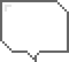 8bit retro game pixel speech bubble balloon icon sticker memo keyword planner text box banner png