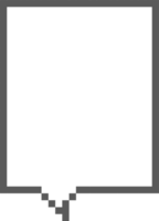 8bit retro game pixel art speech bubble balloon icon sticker memo keyword planner text box banner png