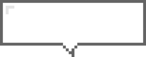 8bit retro game pixel speech bubble balloon icon sticker memo keyword planner text box banner png