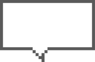 8bit retro game pixel art speech bubble balloon icon sticker memo keyword planner text box banner png