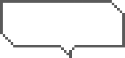 8bit retro game pixel art speech bubble balloon icon sticker memo keyword planner text box banner png
