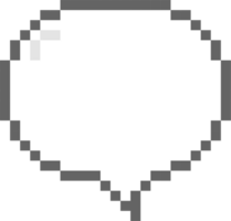 8bit retro game pixel speech bubble balloon icon sticker memo keyword planner text box banner png