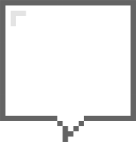 8bit retro game pixel speech bubble balloon icon sticker memo keyword planner text box banner png