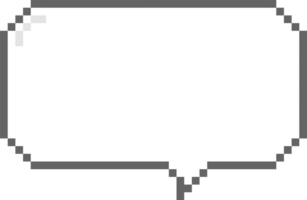 8bit retro game pixel speech bubble balloon icon sticker memo keyword planner text box banner png