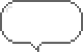 8bit retro game pixel speech bubble balloon icon sticker memo keyword planner text box banner png