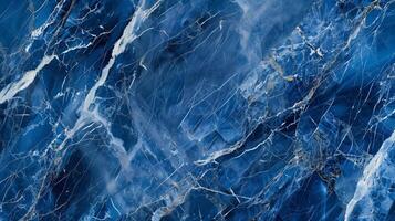 A blue marble pattern with white veins and light blue accents. photo