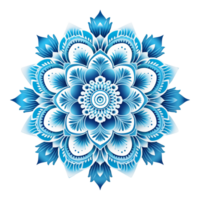 Mandala fractal design element with flower pattern isolated on transparent background png