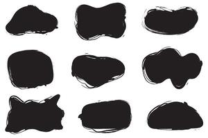 Brush strokes . Set of text boxes. Paintbrush collection. Grunge design elements. Dirty brush texture banners. Rectangular painted objects vector