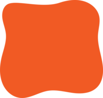 Organic flat blob. Irregular fluid bubble. Abstract liquid shape. Random wavy spot and curvy element. Amoeba rectangle box. png