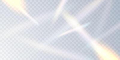Multicolored light effect and zigzag ribbons falling from above on streamer, tinsel vector