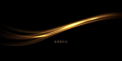 Luxurious golden light lines design background Abstract illustration vector