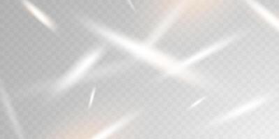 Multicolored light effect and zigzag ribbons falling from above on streamer, tinsel vector