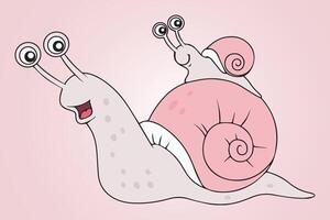 Cute Ocean Snail vector