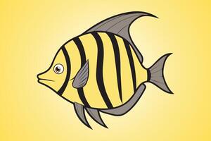 Cute Convict Surgeonfish vector