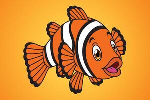 Cute Clown Fish vector