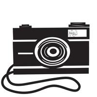 Photo Camera icon, isolated camera vector