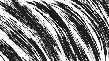 Black Monochrome Brush Stroke Designs for Artistic Texture Overlays vector