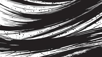 Black Monochrome Brush Stroke Designs for Artistic Texture Overlays vector