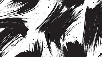 Black Brush Strokes on Monochrome Background for Overlay Texture Art vector