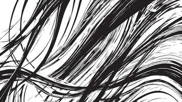 Artistic Monochrome Black Brush Strokes for Background and Overlay Textures vector