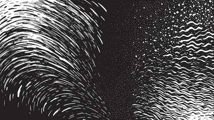Black Monochrome Brush Stroke Designs for Artistic Texture Overlays