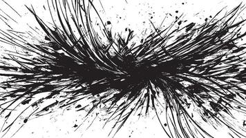 Artistic Monochrome Black Brush Strokes for Background and Overlay Textures vector