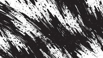 Black Brush Strokes on Monochrome Background for Overlay Texture Art vector