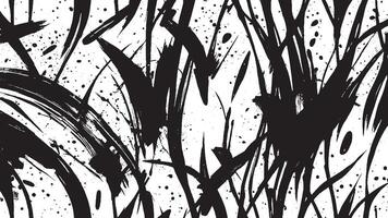 Black Brush Strokes on Monochrome Background for Overlay Texture Art vector