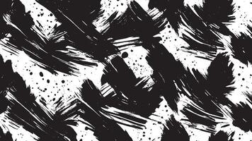 Artistic Monochrome Black Brush Strokes for Background and Overlay Textures vector