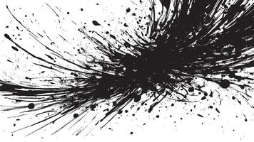 Black Brush Strokes on Monochrome Background for Overlay Texture Art vector